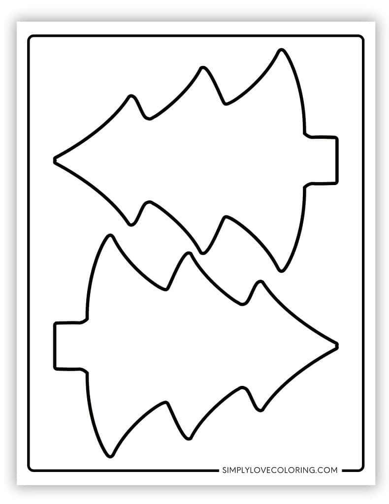 christmas tree templates (free pdf printables) - simply love coloring